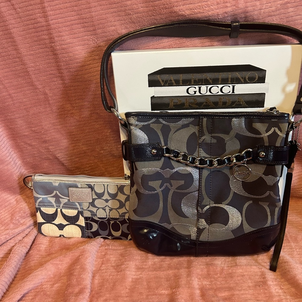 COPY - Coach Blue and Silver Moto OP art